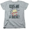 Mighty Mouse  Give Me A Break Girls Jr Athletic Heather