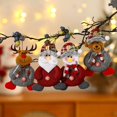 thumbnail image 2 of Xmas Plush Doll Decorations Hanging Christmas Tree Pendants for Holiday Home Party Decor,Santa Claus/Snowman/Reindeer/Bear, 2 of 5