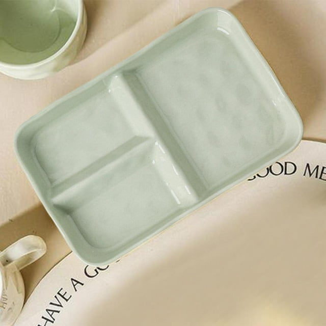 Feltree Home Delicate Tableware Plates Compartmentalized Restaurant Plates Ceramic Dinner Plates Snack Plates