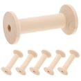thumbnail image 4 of Shisuyan 4PCS Wooden Empty Spools Empty Thread Spools Wooden Ribbon for Wire Weaving Arts DIY Wood Projects Sewing Tool, 4 of 9