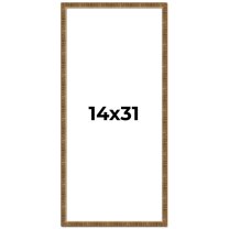14x31 Frame Gold Kingsley Distressed Solid Wood Picture Frame Width 0.75 Inches | Interior Frame