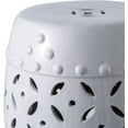 thumbnail image 6 of Sigtua 17 in. Garden Stool, Side Table Indoor Ceramic, Outdoor Stool, Patio Decor, White, 6 of 6