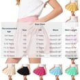 thumbnail image 4 of Loopsun Toddler Girls Ribbed Skirts 5 to 16 Years Solid Elastic Waist Shorts Liner Casual Sports Skirts, 4 of 5