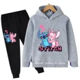 thumbnail image 3 of Conjunto de sudadera con capucha de punto para niñas, conjuntos de manga larga para niños de 3 a 14 años, conjuntos de chándal informal con capucha y pantalones para bebés y niños, 3 of 5