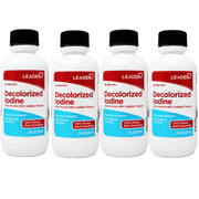 4 Pack - Leader Decolorized Iodine First Aid Antiseptic 2 fl oz