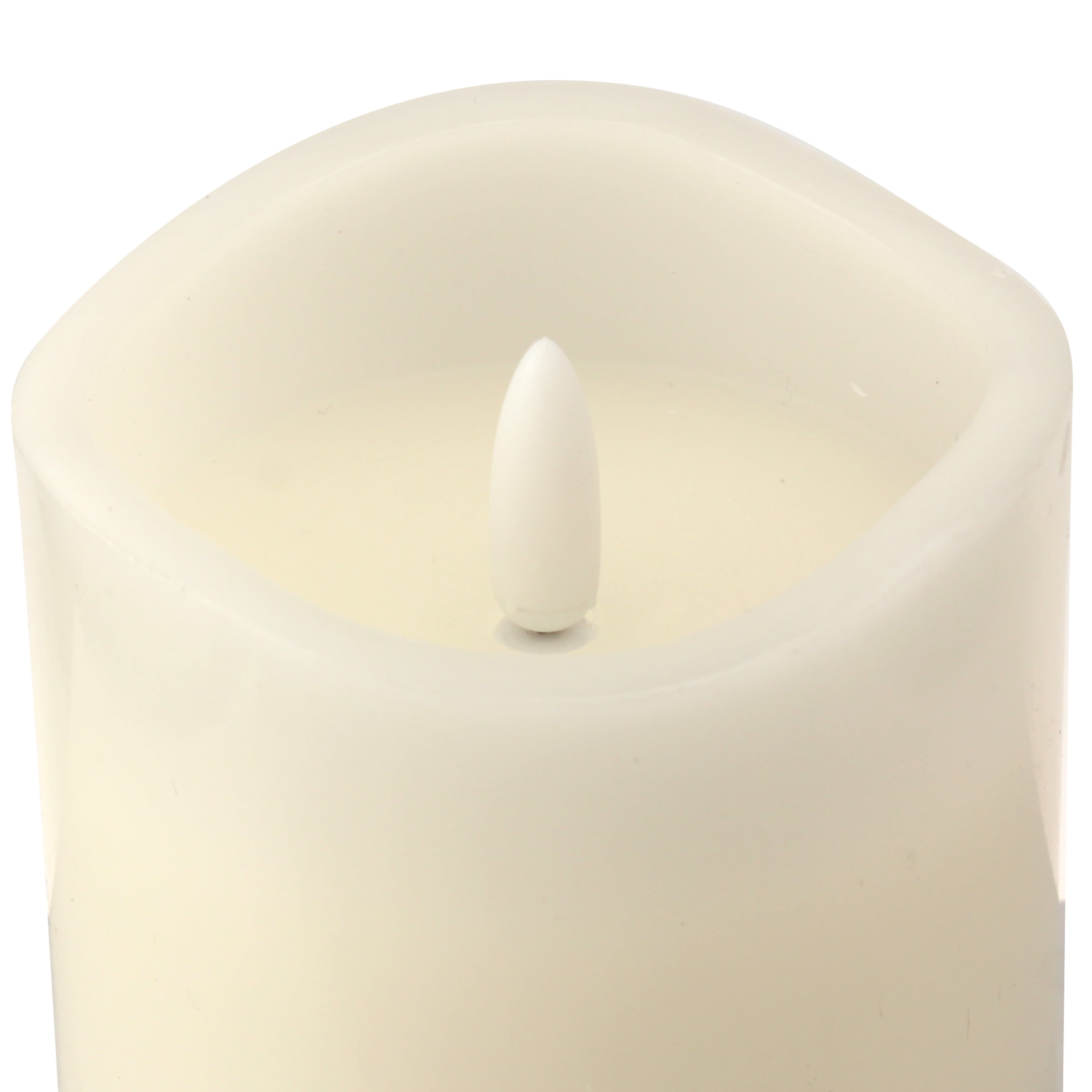 Stonebriar LED Pillar Candles — Remote & Timer, Real Wax Flameless Candles for Home Décor, Weddings & Events, Pack of 6, Ivory, 3" x 4"