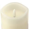 Stonebriar Flameless LED Assorted Size OffWhite Real Wax Pillar Candle