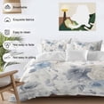 thumbnail image 4 of Blue White Floral Bedding 3 Piece Duvet Cover Set Full Size, Botanical Garden Flowers Leaves Soft Microfiber Comforter Cover with Zipper Closure & Pillowcases, Wrinkle & FadeResistant Quilt Cover, 4 of 9