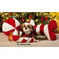thumbnail image 3 of Petlou Holiday Squeak Crinkle Plush Dog Toys ,16-Inch CHR Twisted Bone, 3 of 4