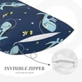 thumbnail image 5 of Bixox Space Dinosaur Printed Pillow Protector,Super Soft Ideal for Home,Guests,Rentals - 16"x24", 5 of 8