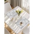 thumbnail image 5 of White Dandelion Placemats Set of 4, Spring Flowers Plants Vintage Gray Wood Placemats for Dining Table, Place Mats for Kitchen Tabletop, Waterproof Wipeable Dining Table Mats Set, 5 of 9