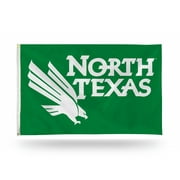 Rico Industries College North Texas Mean Green 3' x 5' Classic Banner Flag - Single Sided - Indoor or Outdoor - Home Dcor