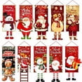 thumbnail image 4 of Bandera colgante de Papá Noel, decoraciones navideñas para el hogar, adornos navideños 2024, regalos de Navidad y Año Nuevo 2025, 4 of 5