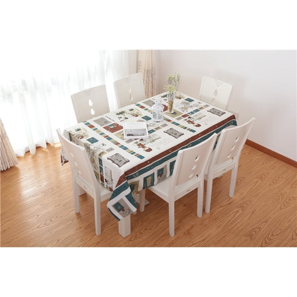 PANDACO Momento Cotton Table Cloth (140 CM x 140 CM)