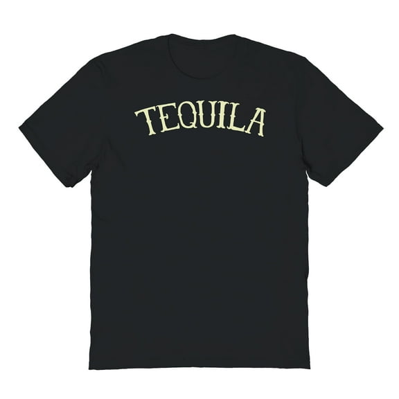 Tequila Humor Graphic Black Men's Cotton T-Shirt