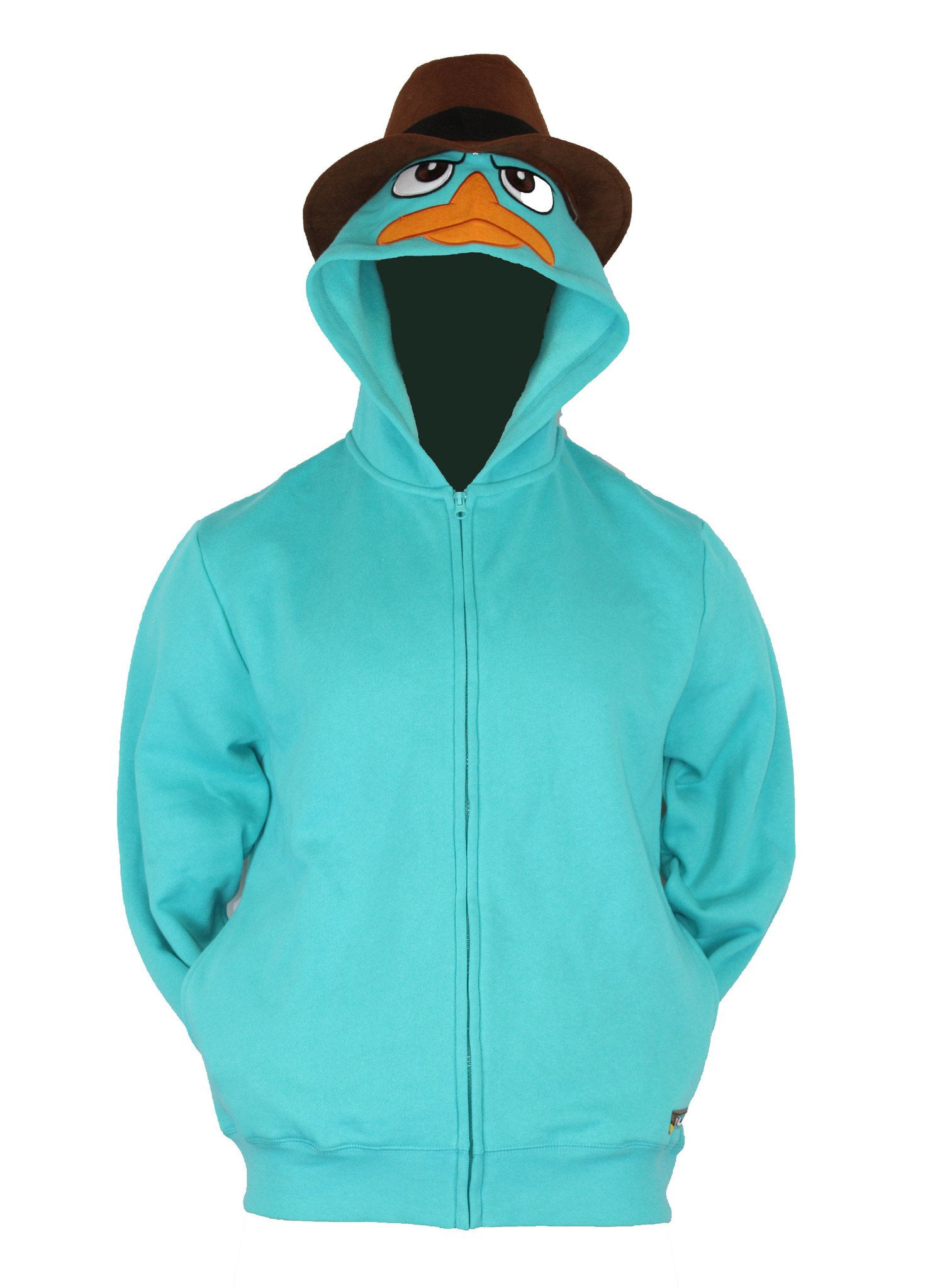Perry The Platypus Mens Fashion Zipper Pullover Hoodie Sweatshirts