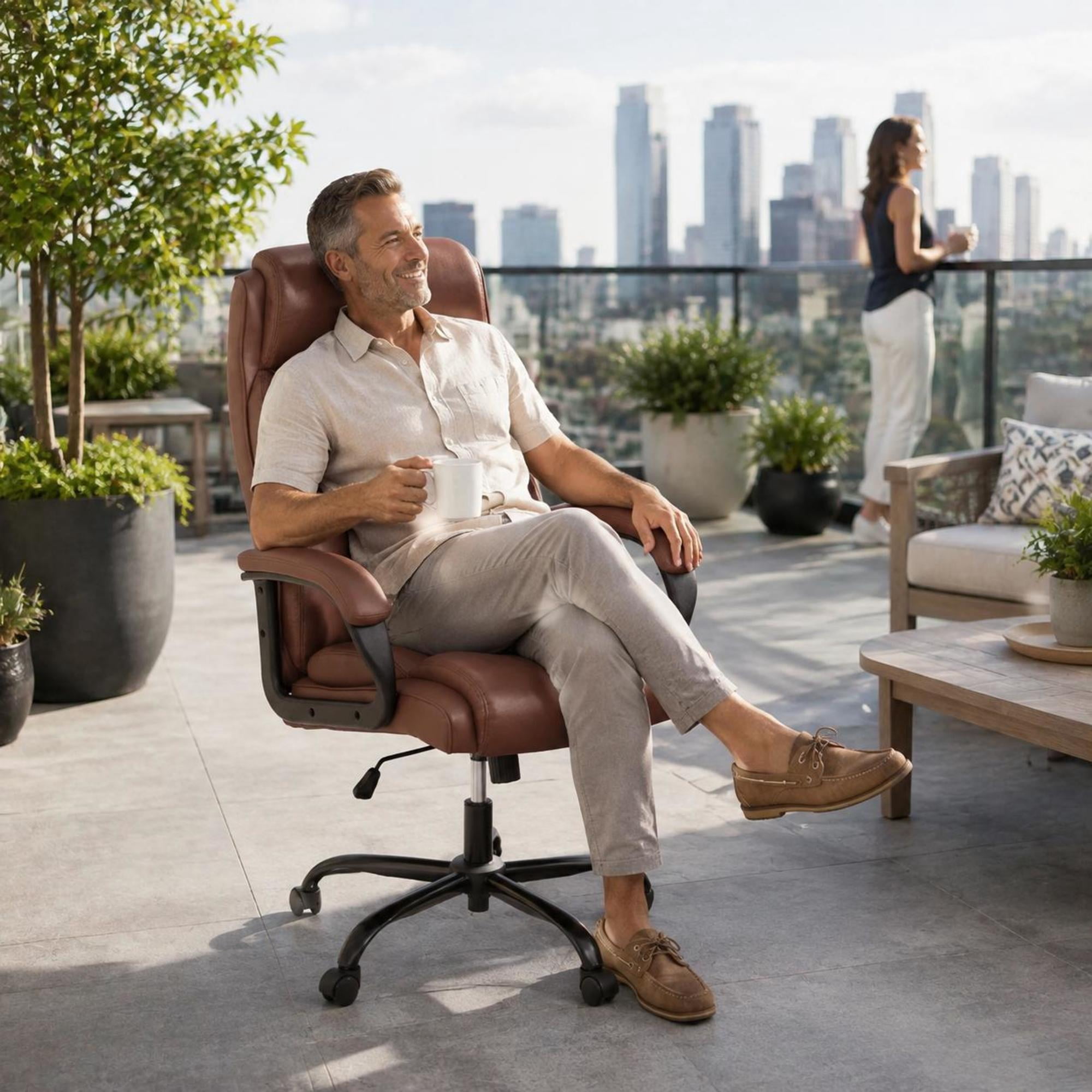 brown executive office chair ergonomic product