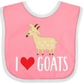 thumbnail image 3 of Inktastic Goat Cute I Love Goats Farm Animal Boys or Girls Baby Bib, 3 of 4