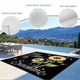 thumbnail image 3 of You Are My Sunshine Outdoor Rug for Patio/Deck/Porch, Non-Slip Large Area Rug 6 x 9 Ft, Yellow Sunflowers Cute Bees Heart Black Indoor Outdoor Rugs Washable Area Rugs, Camping Rug Carpet Runner, 3 of 8