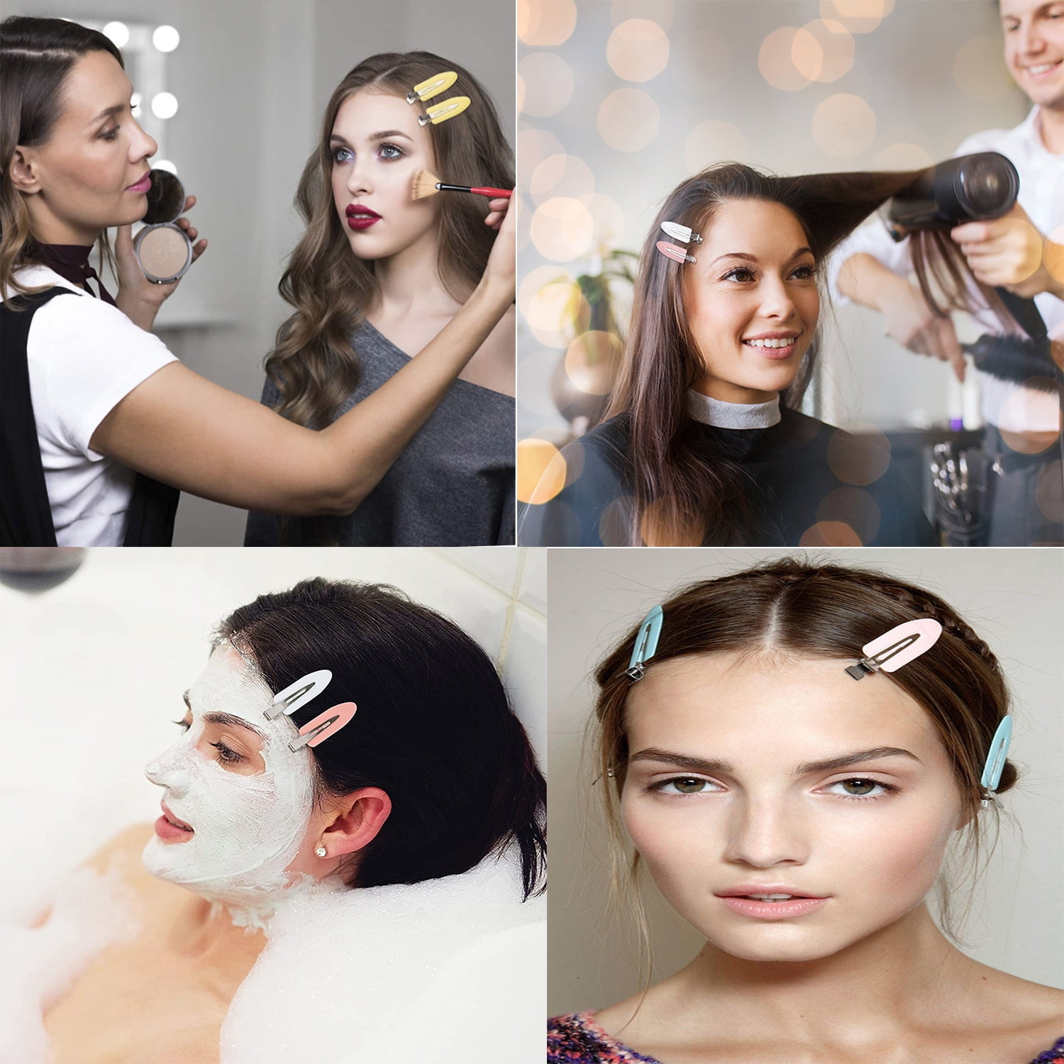 20 Pieces No Bend Hair Clips Pin Curl Clips No Crease Hair Clip for Hairstyle Bangs Waves Makeup