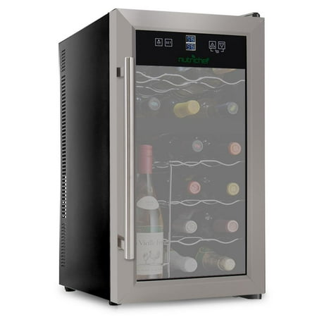 NutriChef PKDSWC18 - Wine Refrigerator Chiller - Wine Cellar Fridge, Stainless Steel