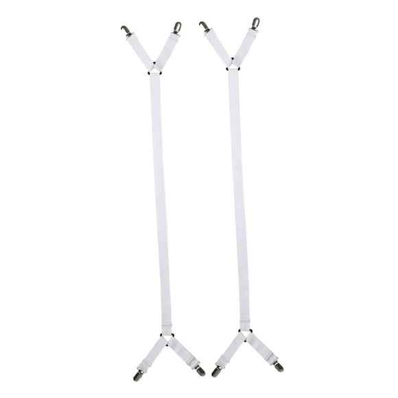 Cama ajustable Sunnimix 2 piezas cabida hoja plana Pinzas Correas Blanco
