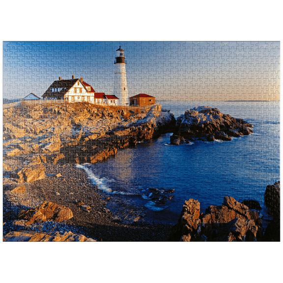 MyPuzzle - Portland Head Lighthouse At Cape Elizabeth, Maine, USA - Premium 1000 Piece Jigsaw Puzzle for Adults