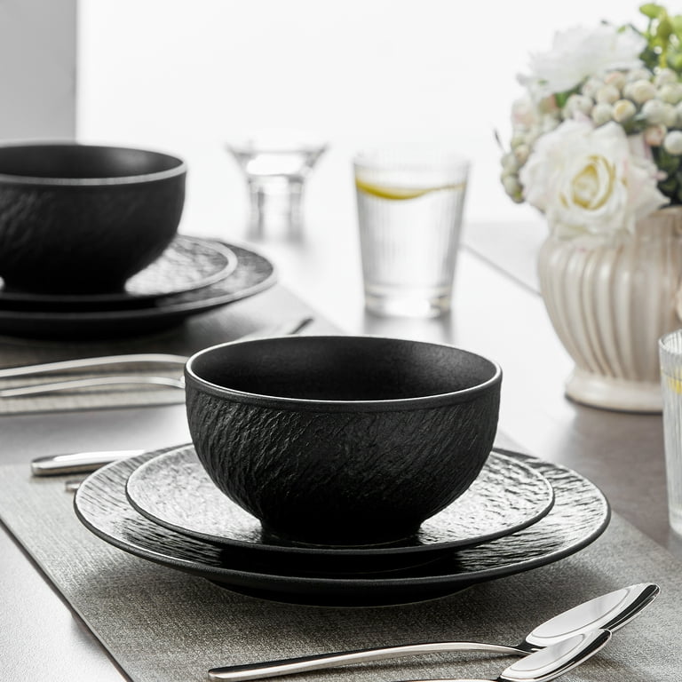 LooMar Service De Vaisselle – 60 Pièces – 12 Personnes – Céramique – Luxe – Service