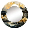 thumbnail image 2 of Designart "Simple Scandinavian Landscape II" Scandinavian Rund Mirror For Wall Decor - Large White Round Print Mirror - Round Coastal Mirror 23" x 23" Inch - Wall Mounted Round Large Mirror, 2 of 5