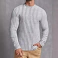 thumbnail image 2 of Dpytoraw Men Casual Fashion Trend Solid Color Round Neck Pullover Long Sleeve T Shirt, 2 of 5