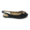thumbnail image 2 of Victoria K Women's Bow With Gold Buckle Ballerina Flats, 2 of 5