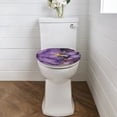 thumbnail image 2 of SEANATIVE Purple Gold Marble Toilet Seat Covers Reusable Bathroom Toilet Cover Soft Flannel Fabric Toilet Cover Warm Cushion Cover Fits Most Toilets Bathroom Decor, 2 of 6