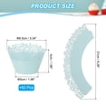 thumbnail image 2 of Uxcell Cupcake Wrappers Paper, 50 Pack Baking Cups Standard Rose Decoration for Anniversary Birthday Light Blue, 2 of 6