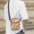 thumbnail image 3 of POLERO Crossbody Bags for Shop, Zipper Adjustable Shoulder Bag for Women Rainbow Stripe & Cartoon Butterfly Floral Pattern Shoulder Satchel Bags, 3 of 7