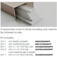 thumbnail image 2 of 32" Height with 20" Wide Adjustable Wall Panels, Deluxe Shaker 8' PVC Wainscoting Kit, (for heights up to 32"H), 2 of 9
