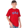 thumbnail image 4 of USA United States Patriotic 4th July Crewneck T Shirts Boy Girl Teen Brisco Brands S, 4 of 6