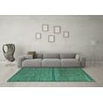 thumbnail image 3 of Ahgly Company Indoor Rectangle Abstract Turquoise Blue Modern Area Rugs, 2' x 3', 3 of 4
