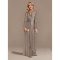 thumbnail image 1 of Robe de Mariage Robes d'Invitée de Mariage pour Femmes à Manches Longues à Col en V Sirène Robe de Banquet Robe de Soirée pour Femmes Robe de Fête, 1 of 9