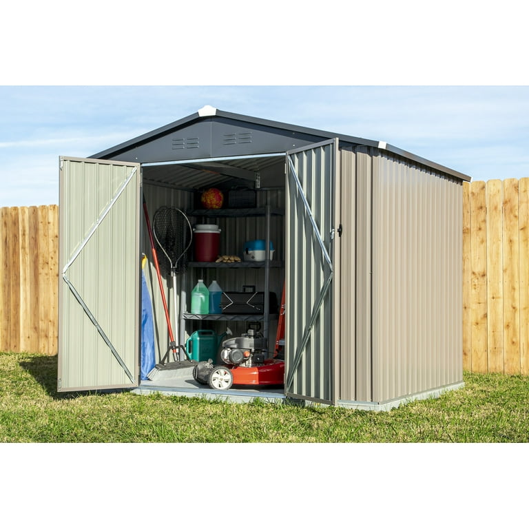 Cover-It 8x6 Steel Shed: Outdoor Metal Storage with Double