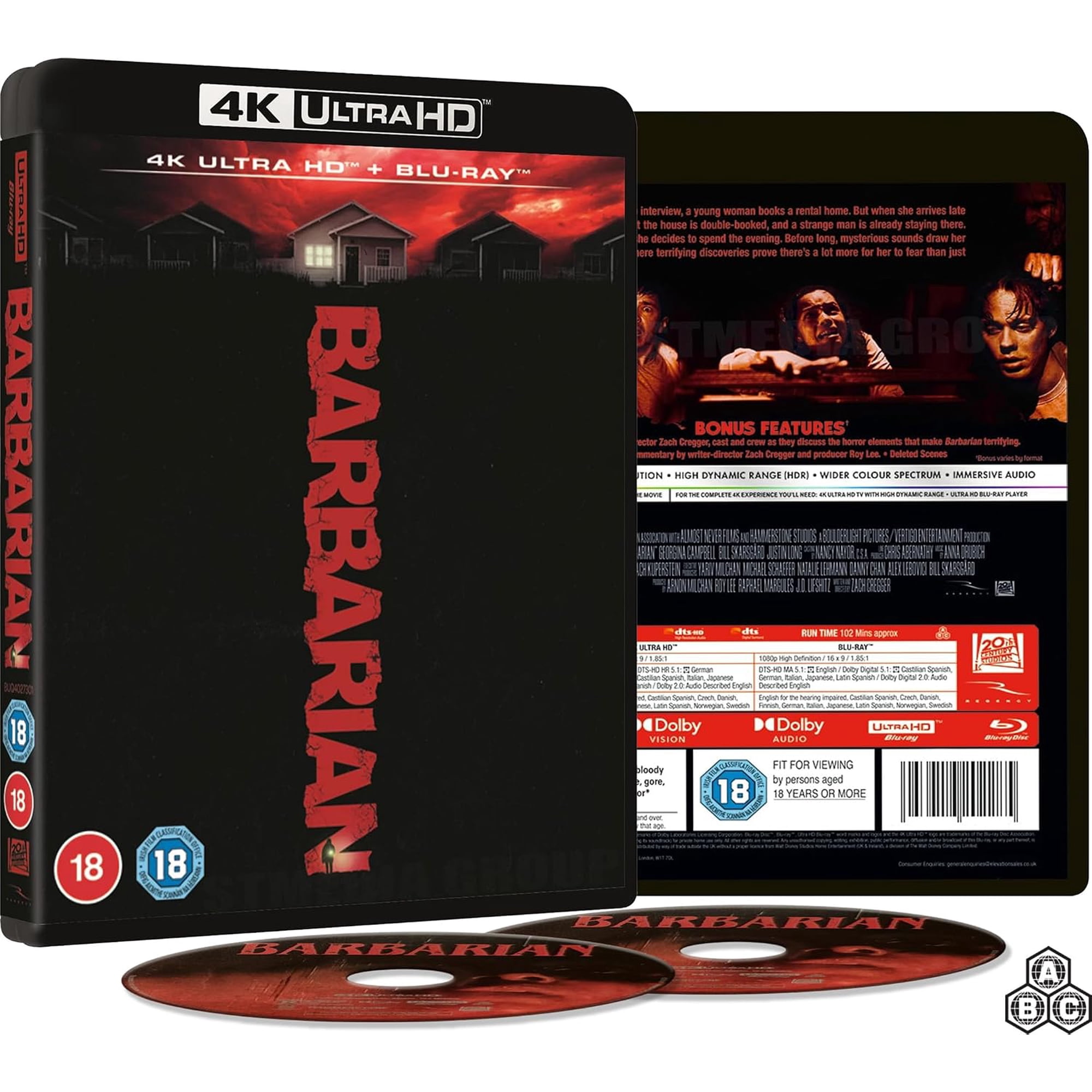 Barbarian (Bonus Features, 2022) [4K UHD + Blu-ray] [Region Free] [blu_ray] [2026]