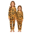 thumbnail image 2 of Halloween Pajamas for Family Festival Soft Two Piece Sets Pjs Family Jammies Long Sleeve Funny Novelty Pumpkin Spider Web Bat Fashion Holiday Family Pajamas Kids 4-5 Years, 2 of 4