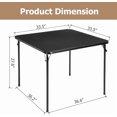 thumbnail image 3 of MY 5-Piece Folding Table and Chair Set \u2013 Portable Square Table with 4 Padded Chairs, Space-Saving Dining or Card Game Set for Home, Indoor and Outdoor, No Assembly Required, Black, 3 of 10