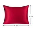 thumbnail image 6 of PiccoCasa 22 Momme Silk Pillowcase Zippered Bed Pillow Cover, Red Queen(20"x30"), 6 of 7