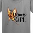 thumbnail image 4 of Inktastic Illinois Girl Butterfly Youth T-Shirt, 4 of 5