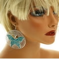 thumbnail image 4 of MiAmore Butterfly Dangle-Earrings Silver-Tone/Blue, 4 of 4