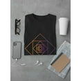 thumbnail image 3 of Loop of colorful squares  Men Black T-Shirt, Male 3X-Large, 3 of 4