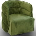 thumbnail image 4 of JERFIT Walden Velvet Swivel Chair Green Mid-Century Modern Accent Armchair for Living Room, Home Office, 4 of 9