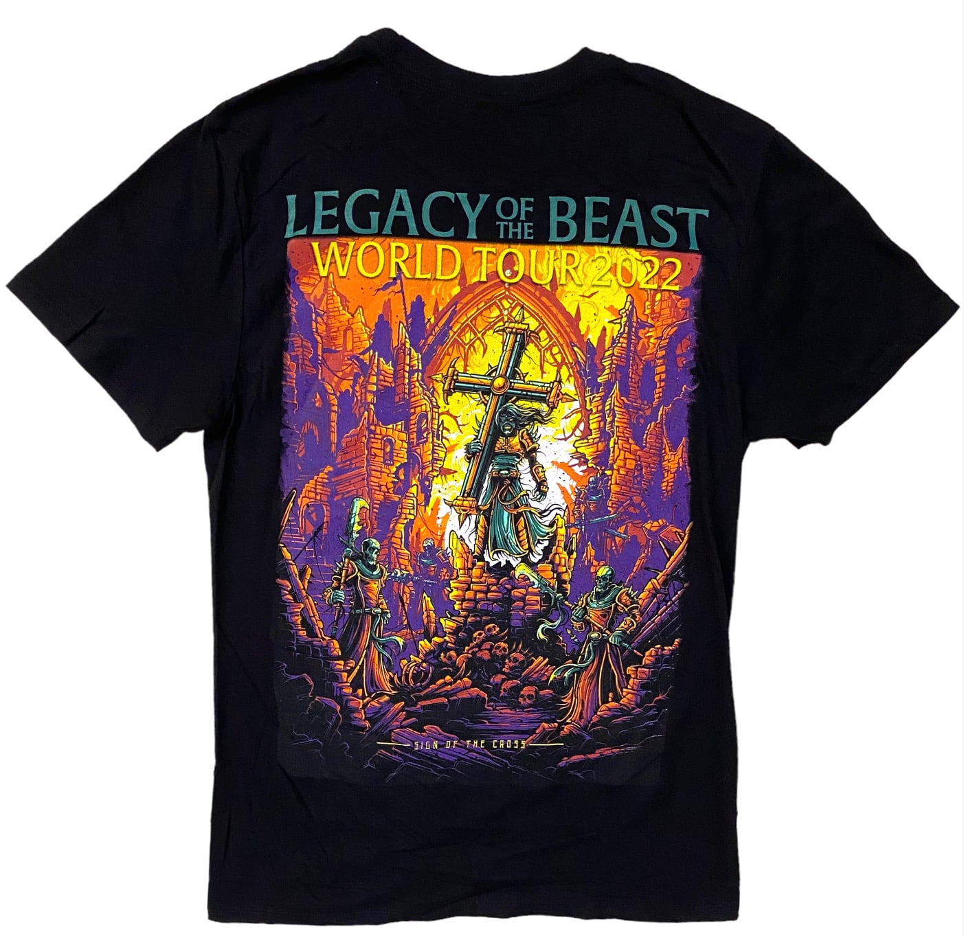 希少 XL Iron Maiden World Tour 2022 Tシャツ Iron Maiden Men's Legacy Of The Beast World Tour 2022 Double