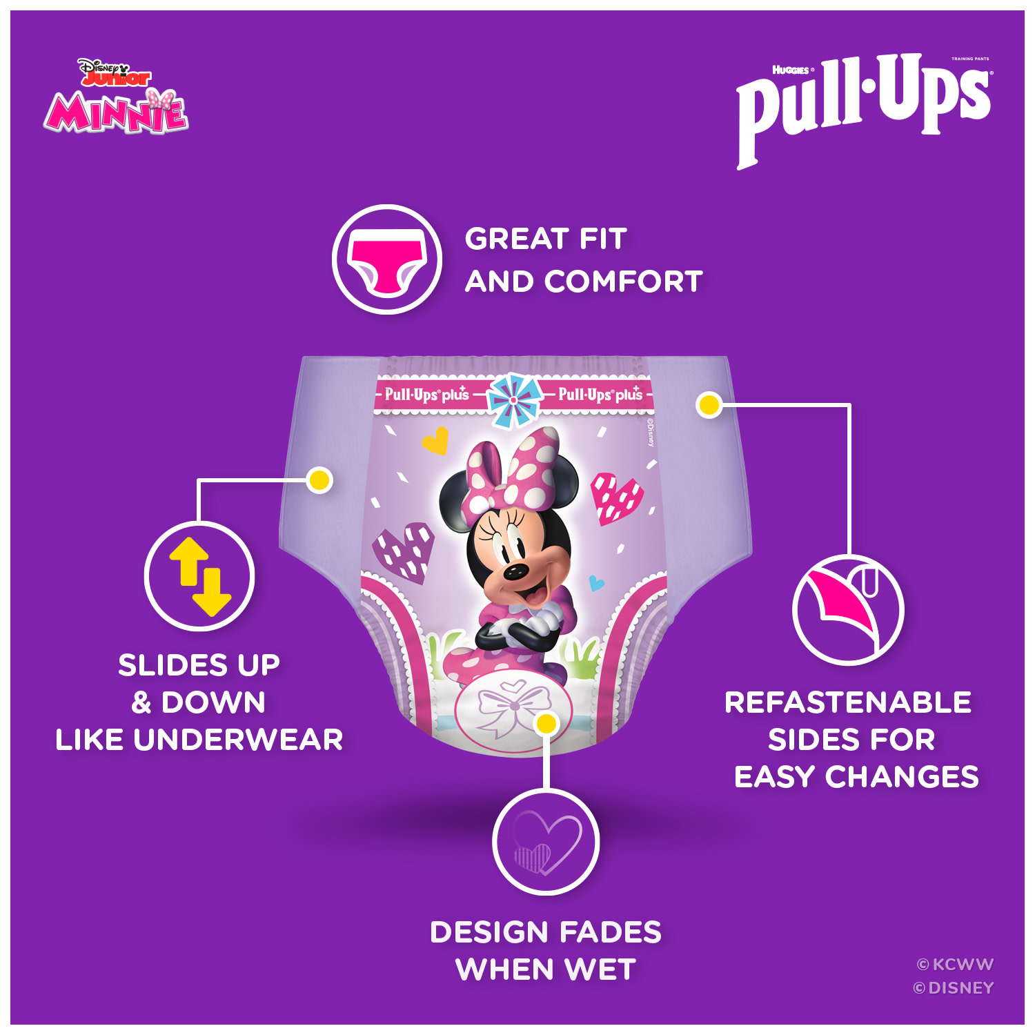 Pull-Ups Girls' Potty Training Pants Size 5, 3T-4T, 66 Ct - image 3 of 9