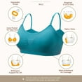 thumbnail image 3 of Coobie Seamless Bras for Women No Underwire Scoopneck Cami Bra 9012,Island Blue,One Size, 3 of 7